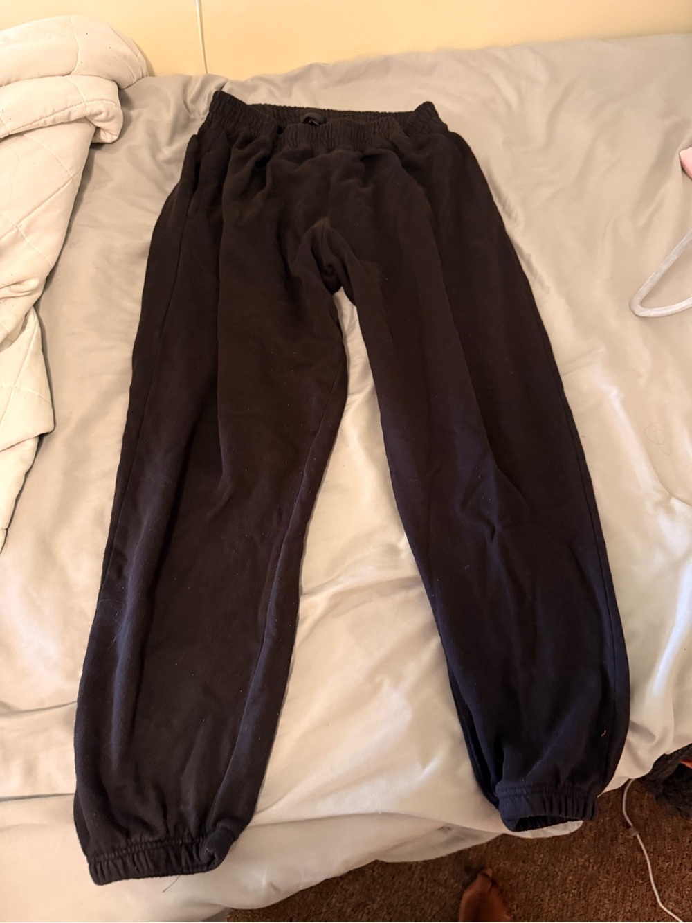 Black Missguided Elastic-Waist Sweatpants